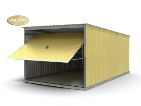 Garaż blaszany - brama uchylna 12