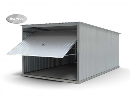 Garaż blaszany - brama uchylna 11