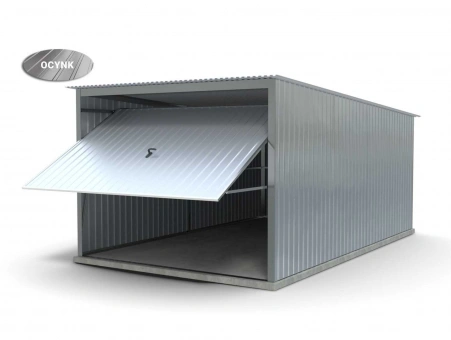 Garaż blaszany - brama uchylna 2