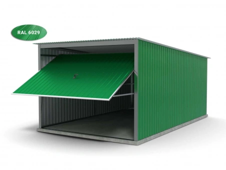 Garaż blaszany - brama uchylna 7