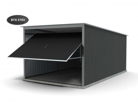 Garaż blaszany - brama uchylna 13