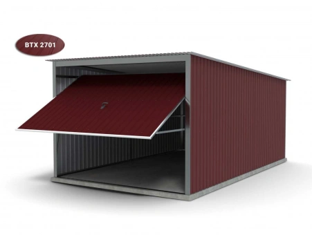 Garaż blaszany - brama uchylna 15