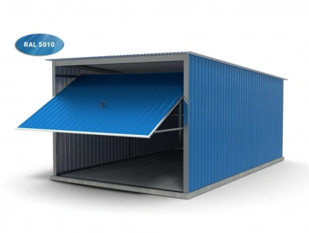 Garaż blaszany - brama uchylna 9