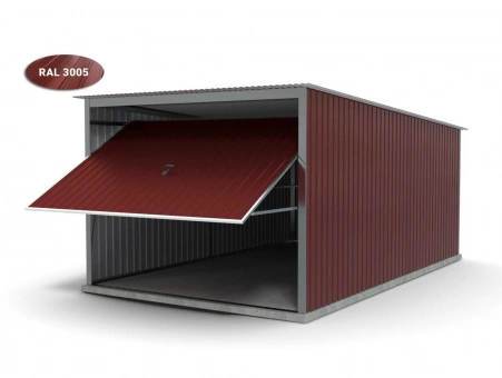 Garaż blaszany - brama uchylna 6