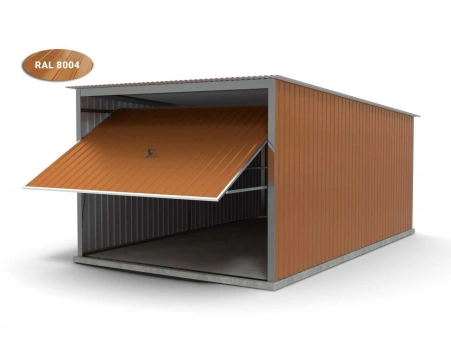 Garaż blaszany - brama uchylna 5