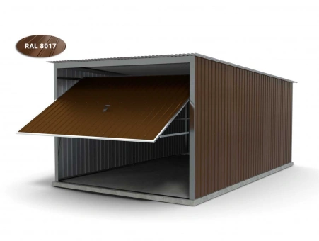 Garaż blaszany - brama uchylna 4